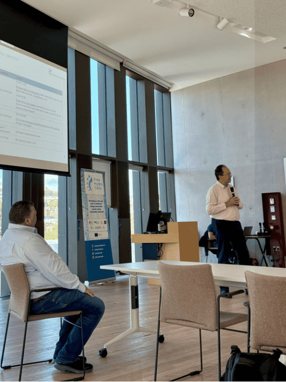 Prof Brian Ó Gallachóir addressing the FreeHydroCells Team 